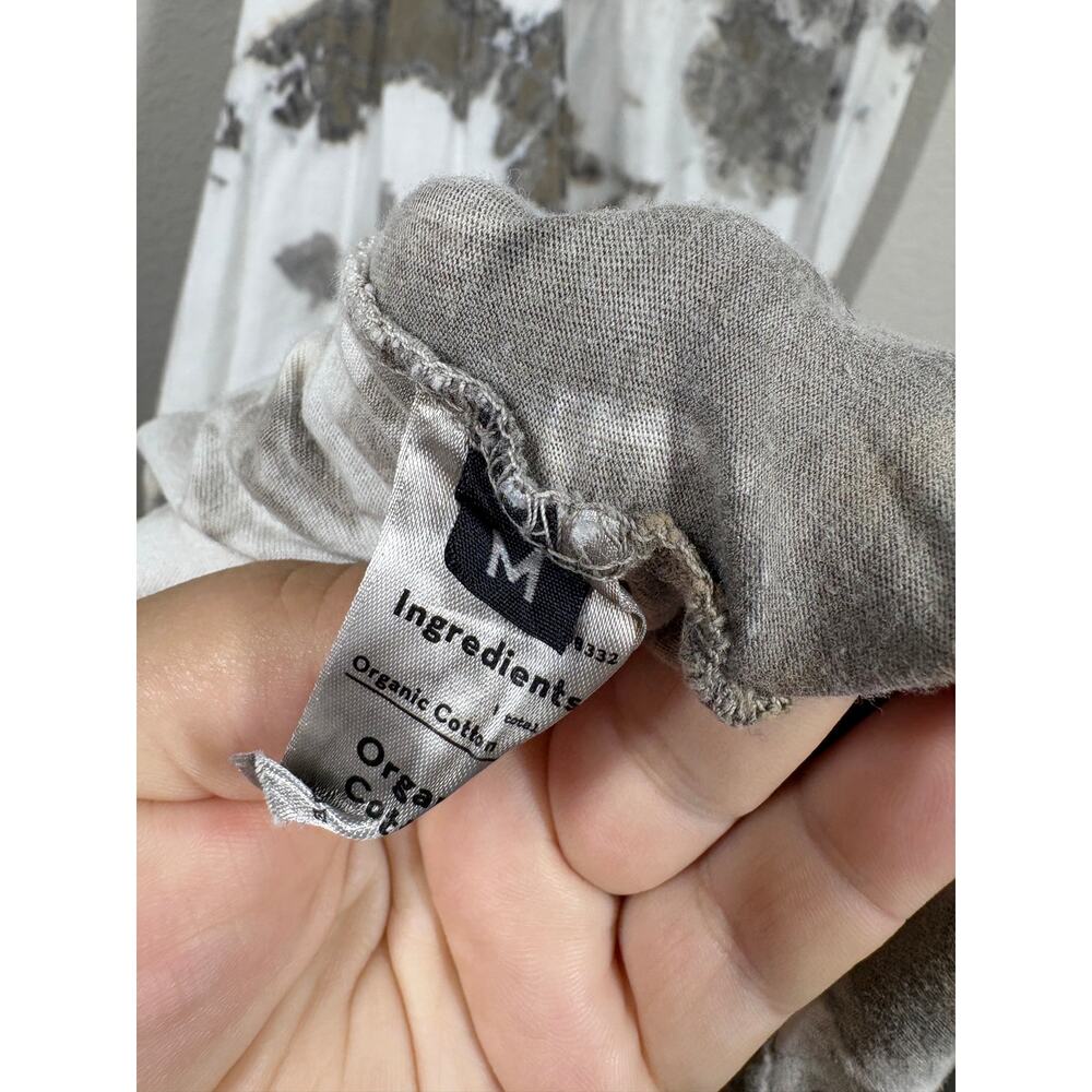 Groceries Apparel Size Medium Slip Midi Dress White Gray Organic Cotton Tie Dye - Picture 10 of 11